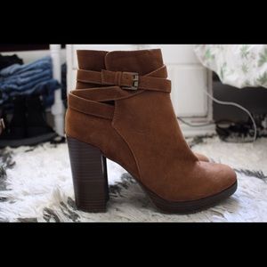 A New Day platform heeled buckle boots